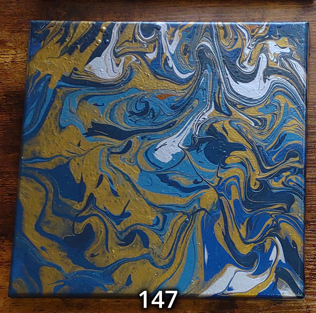 An 12x12 paint pour piece